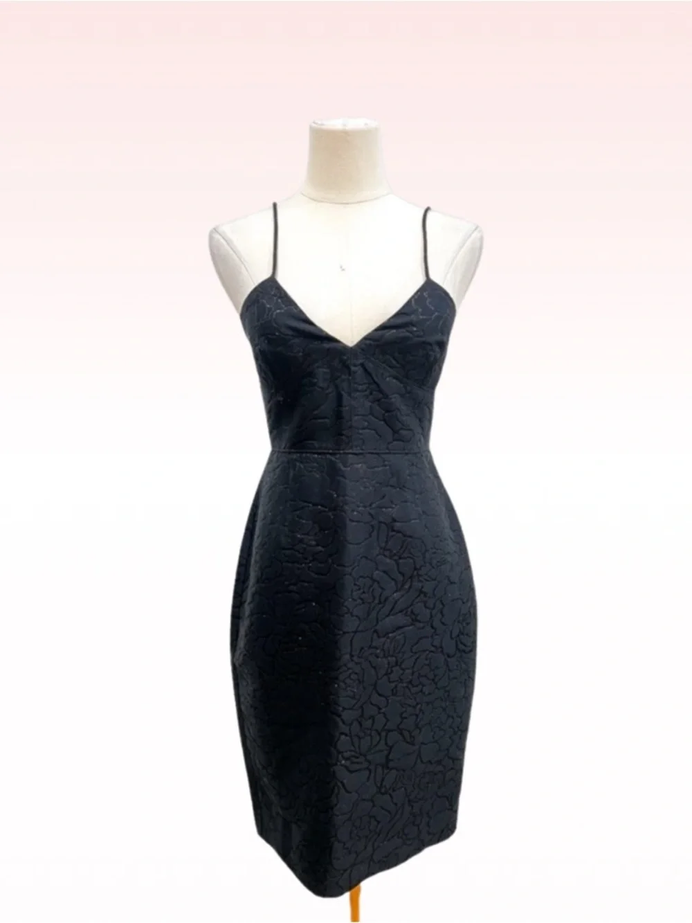 J.CREW Black Jacquard Silk Blend Cocktail Dress (Sz 00)